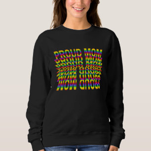 Lesbian Proud Mum Lgbt Flag Gay Pride Month Transg Sweatshirt