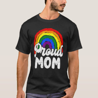 Lesbian Proud Mum Lgbt Mother's Day Gay Lgbtq Rain T-Shirt