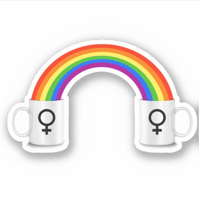 Lesbian Rainbow Coffee Date (Front)