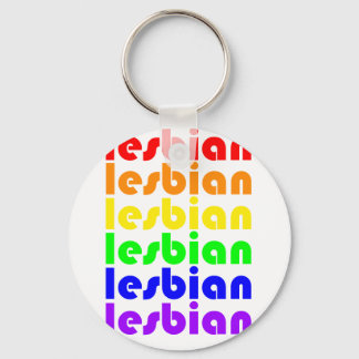 Lesbian Rainbow Key Ring