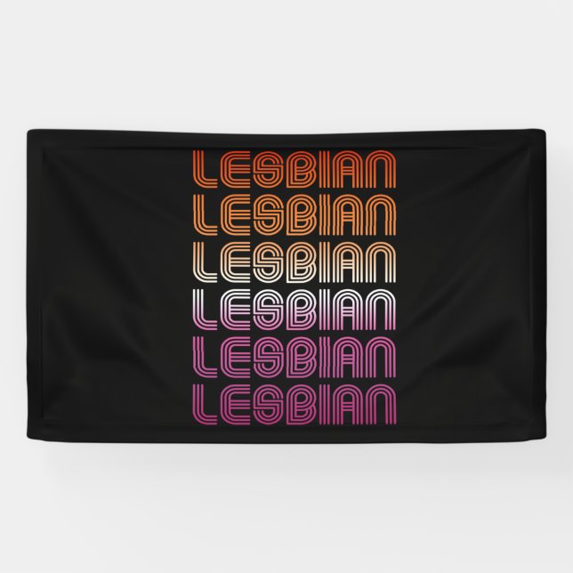 Lesbian Retro Pattern Design Banner (Horizontal)