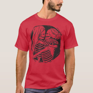 Lesbian Skeleton Kissing Gay & LGBTQ Skull Valenti T-Shirt
