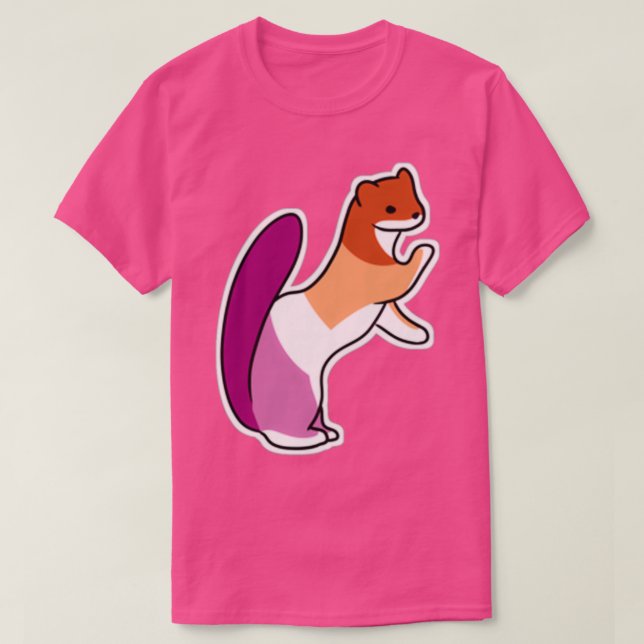 Lesbian Stoat  T-Shirt (Design Front)