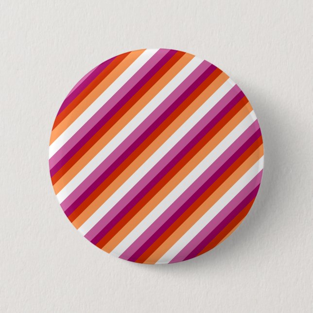Lesbian Stripes | Lesbian Pride  6 Cm Round Badge (Front)