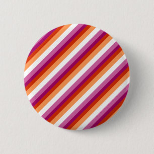 Lesbian Stripes   Lesbian Pride  6 Cm Round Badge