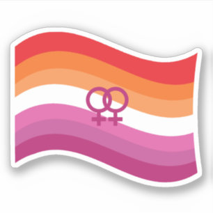 Lesbian Sunset Love Pride Wavy Flag