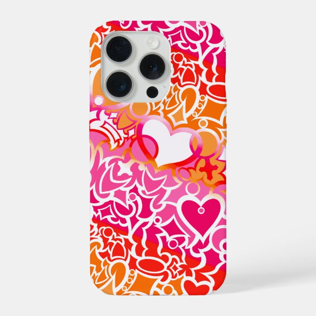 Lesbian Sunset Pride Squiggle iPhone Case (Back)