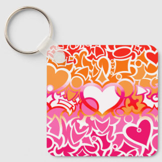 Lesbian Sunset Pride Squiggle Key Ring