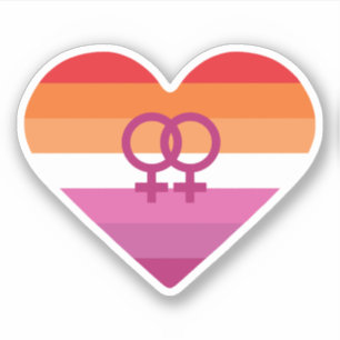 Lesbian Sunset WLW Heart