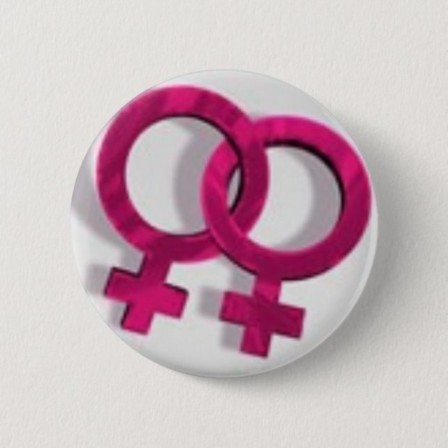 lesbian-symbol 6 cm round badge (Front)