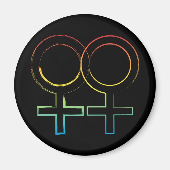 lesbian symbol magnet (Front)