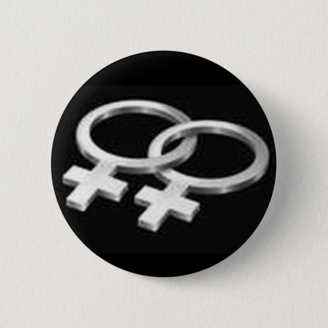 Lesbian Symbols 6 Cm Round Badge (Front)