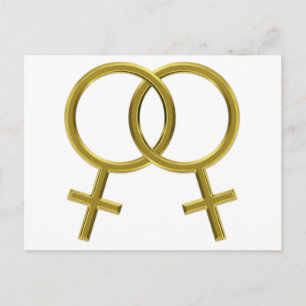 Lesbian Union, Venus Symbols, Female Couple Women Postcard
