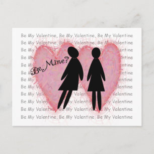 Lesbian Valentine Cards & Gifts "Be Mine?"