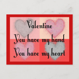 Lesbian Valentine Gifts "You Have My Heart" Holiday Postcard