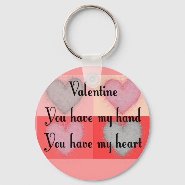Lesbian Valentine Gifts "You Have My Heart" Key Ring (Front)