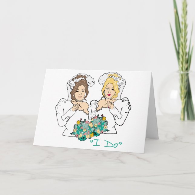 Lesbian Wedding Card (Front)