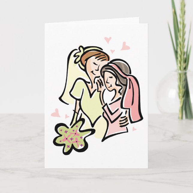 Lesbian Wedding Card (Front)