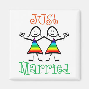 Lesbian Wedding Favours Magnet