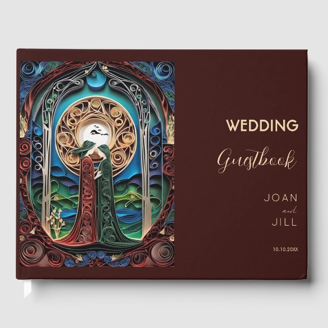 Lesbian Wedding  Guest Book (Front)