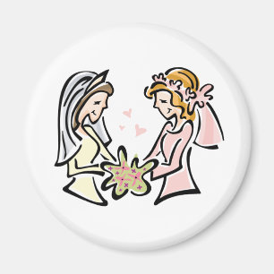 Lesbian Wedding Magnet