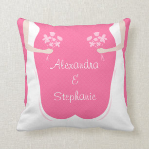 Lesbian Wedding Personalised Cushion