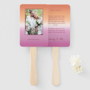 Lesbian Wedding Photo Pride Flag Gradient Program Hand Fan
