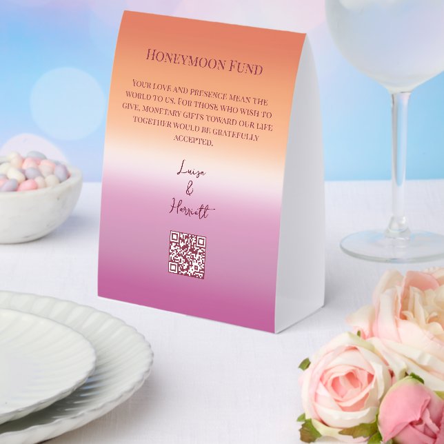 Lesbian Wedding Pride Flag Gradient Honeymoon Fund (Insitu(Wedding))