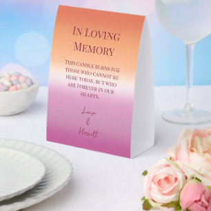 Lesbian Wedding Pride Flag In Loving Memory Sign