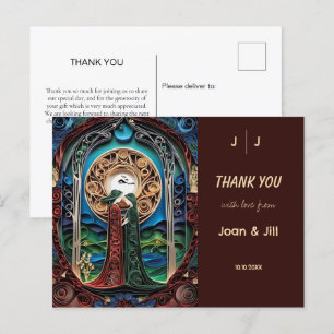 Lesbian Wedding Thank You  Postcard