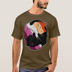 Lesbian Yin Yang Cat T-Shirt