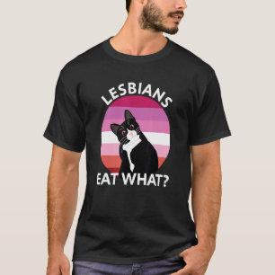 Lesbians Eat What Cute Black Cat Lesbian Colour 1 T-Shirt