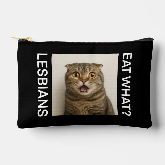 Lesbians Eat What Funny Accessory Pouch (Front)