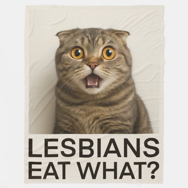Lesbians Eat What Funny Fleece Blanket (Front)