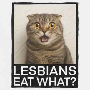 Lesbians Eat What Funny Fleece Blanket