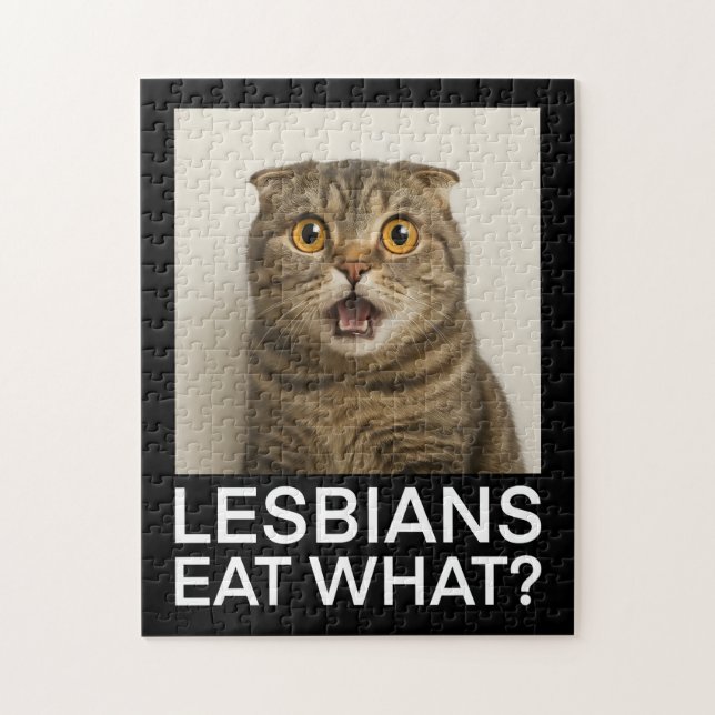 Lesbians Eat What Funny Jigsaw Puzzle (Vertical)