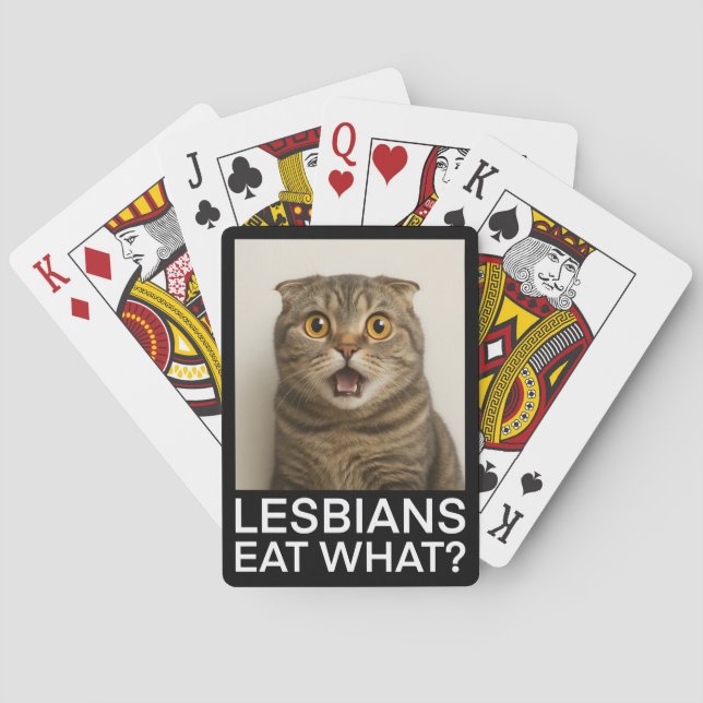 Lesbians Eat What Funny Playing Cards (Back)