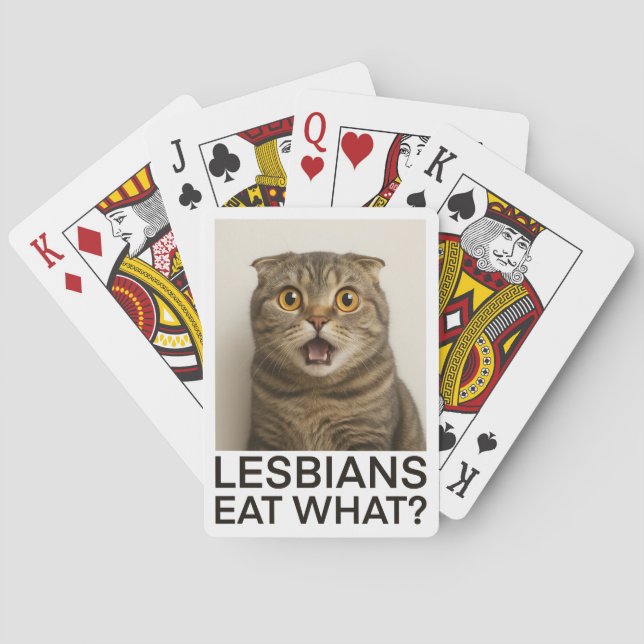 Lesbians Eat What Funny Playing Cards (Back)
