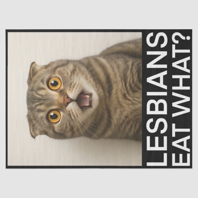 Lesbians Eat What Funny Tissue Paper (Front)