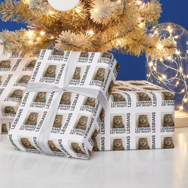 Lesbians Eat What Funny Wrapping Paper (Holidays)