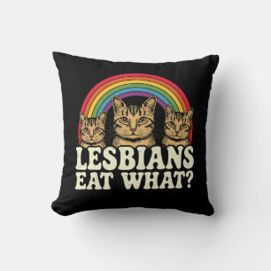Lesbians Eat What Vintage LGBT Pride Month Meme Cushion