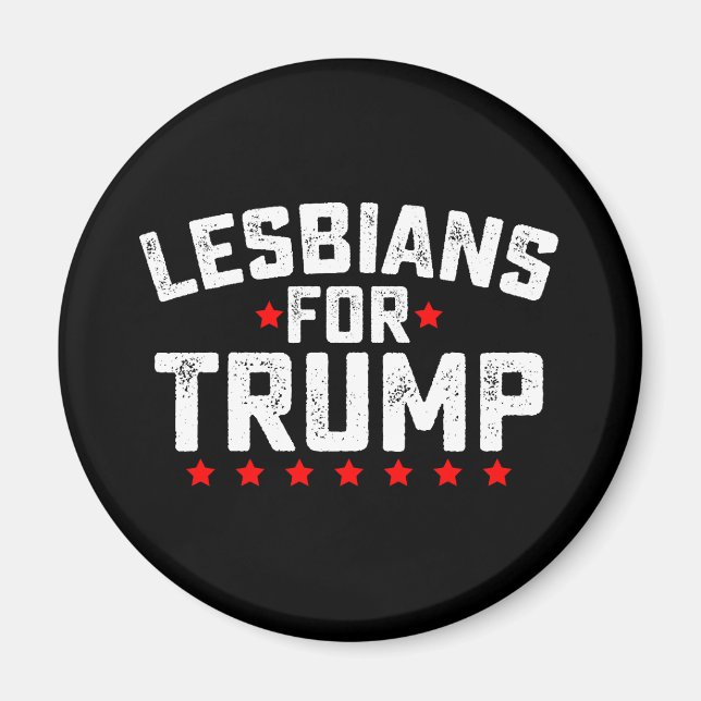 Lesbians For Trump LGBTQ Presidential Election Magnet (Front)