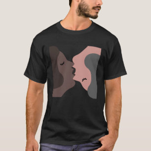 Lesbians Kissing LGBT Homosexual Bisexual Gay Quee T-Shirt