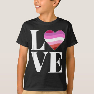 Lesbians 'LOVE' Women  for Lipstick Lesbian Pride  T-Shirt