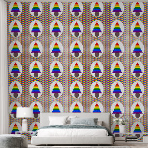 Lesbians Rainbow Christmas Tree and Presents Wallpaper