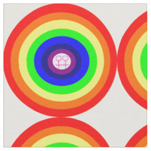 Lesbians Round Rainbow Craft Fabric
