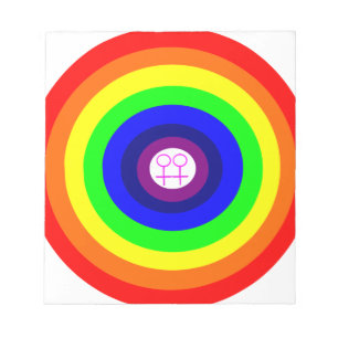 Lesbians Round Rainbow Notepad