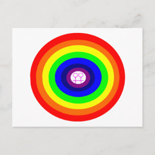 Lesbians Round Rainbow Postcard