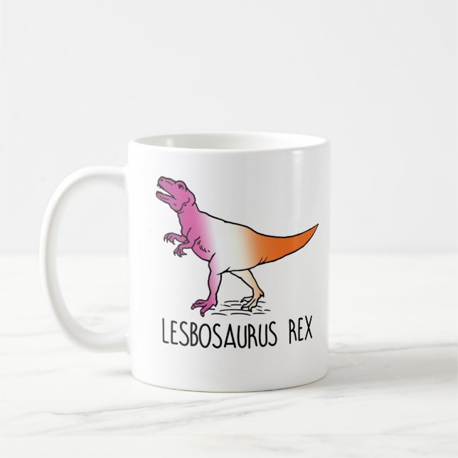Lesbosaurus Rex Coffee Mug (Left)