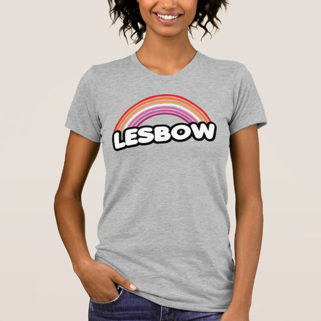 LESBOW (Lesbian Rainbow) T-Shirt (Front)